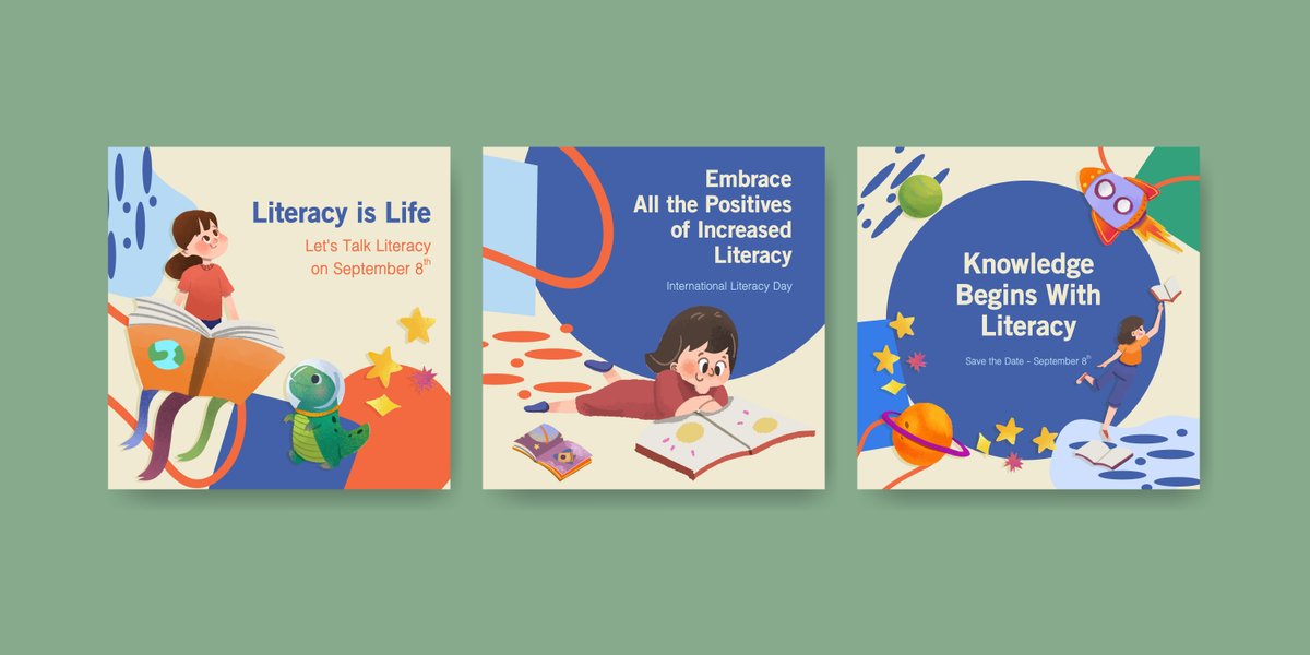 advertise template with international literacy day concept design - Free Graphics - Design Download | Seekpik