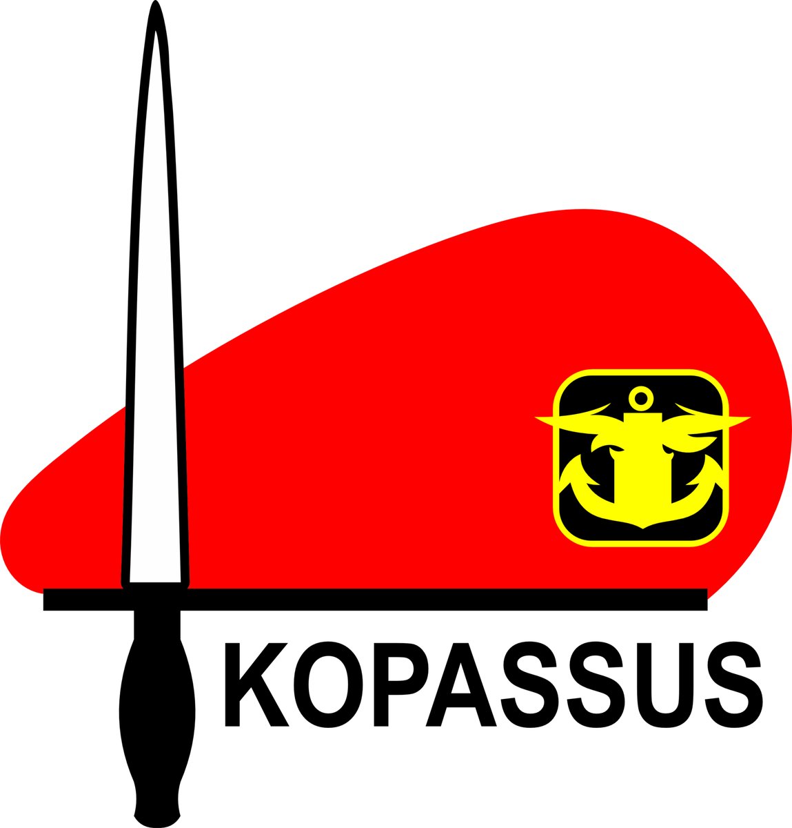 kopassus baret merah vector logo - Free Logo Download | Seekpik