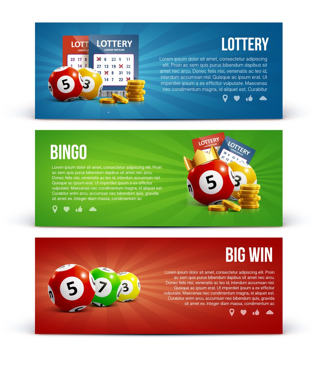 lottery banners with realistic icons balls coins ticket.zip - Free Graphics - Design Download | Seekpik