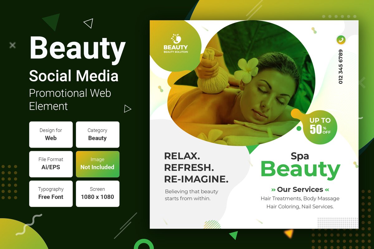 spa beauty social media web banner - Free Graphics - Design Download | Seekpik