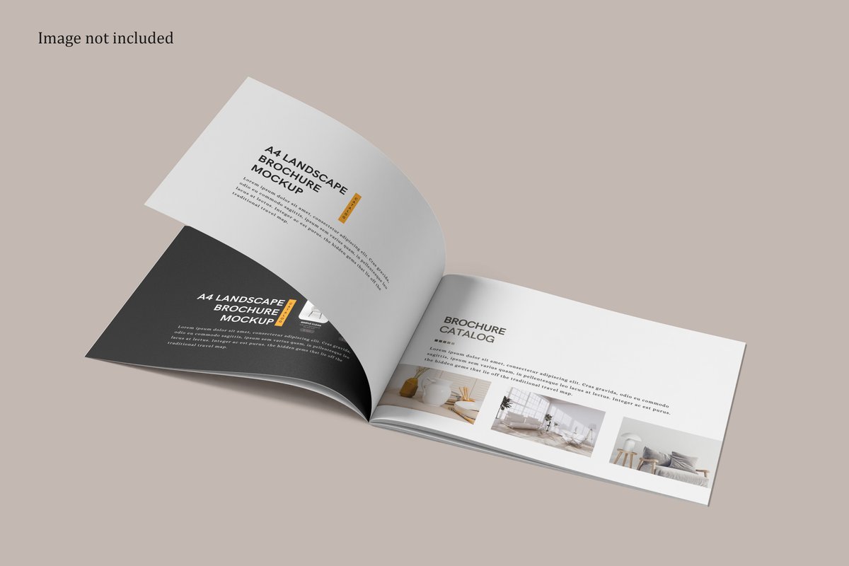 landscape brochure catalog mockups - Free Graphics - Design Download | Seekpik