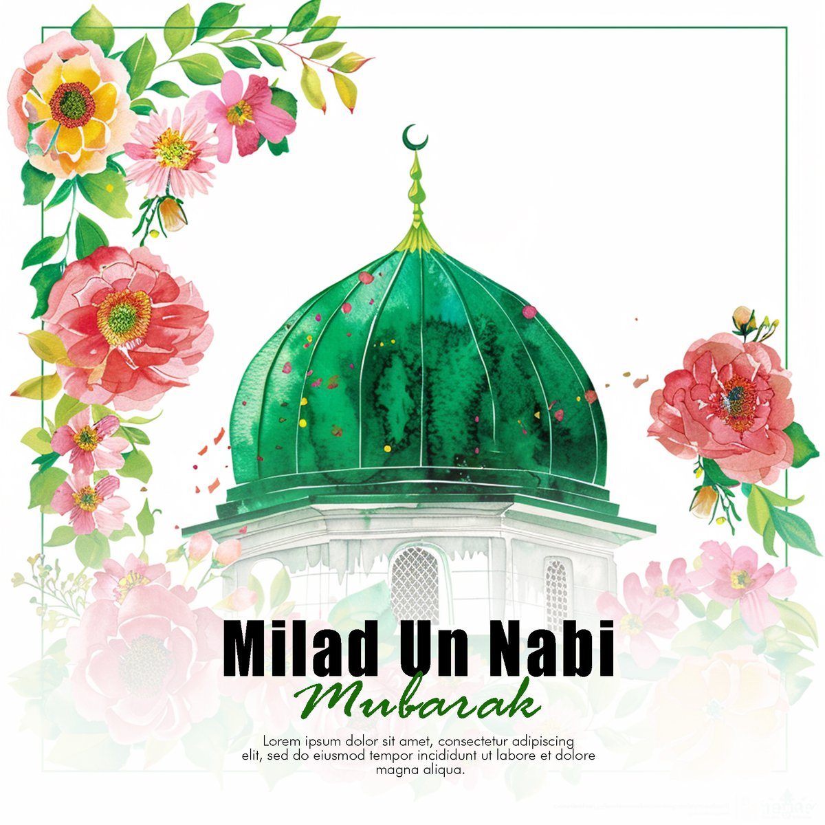 milad un nabi festival social media post design background mawlid alnabi celebration - Free Graphics - Design Download | Seekpik