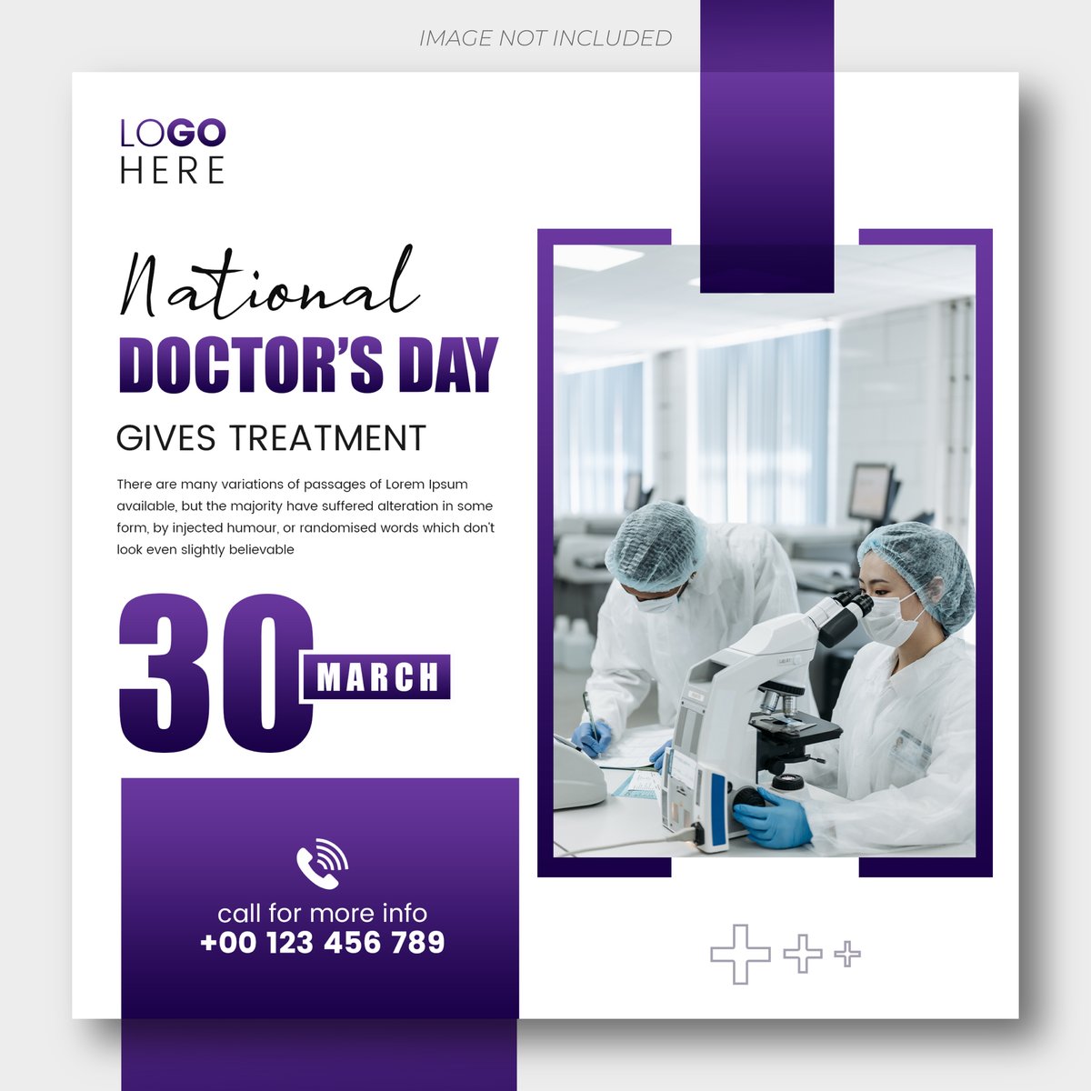 psd national doctors day instagram post social media banner template - Free Graphics - Design Download | Seekpik