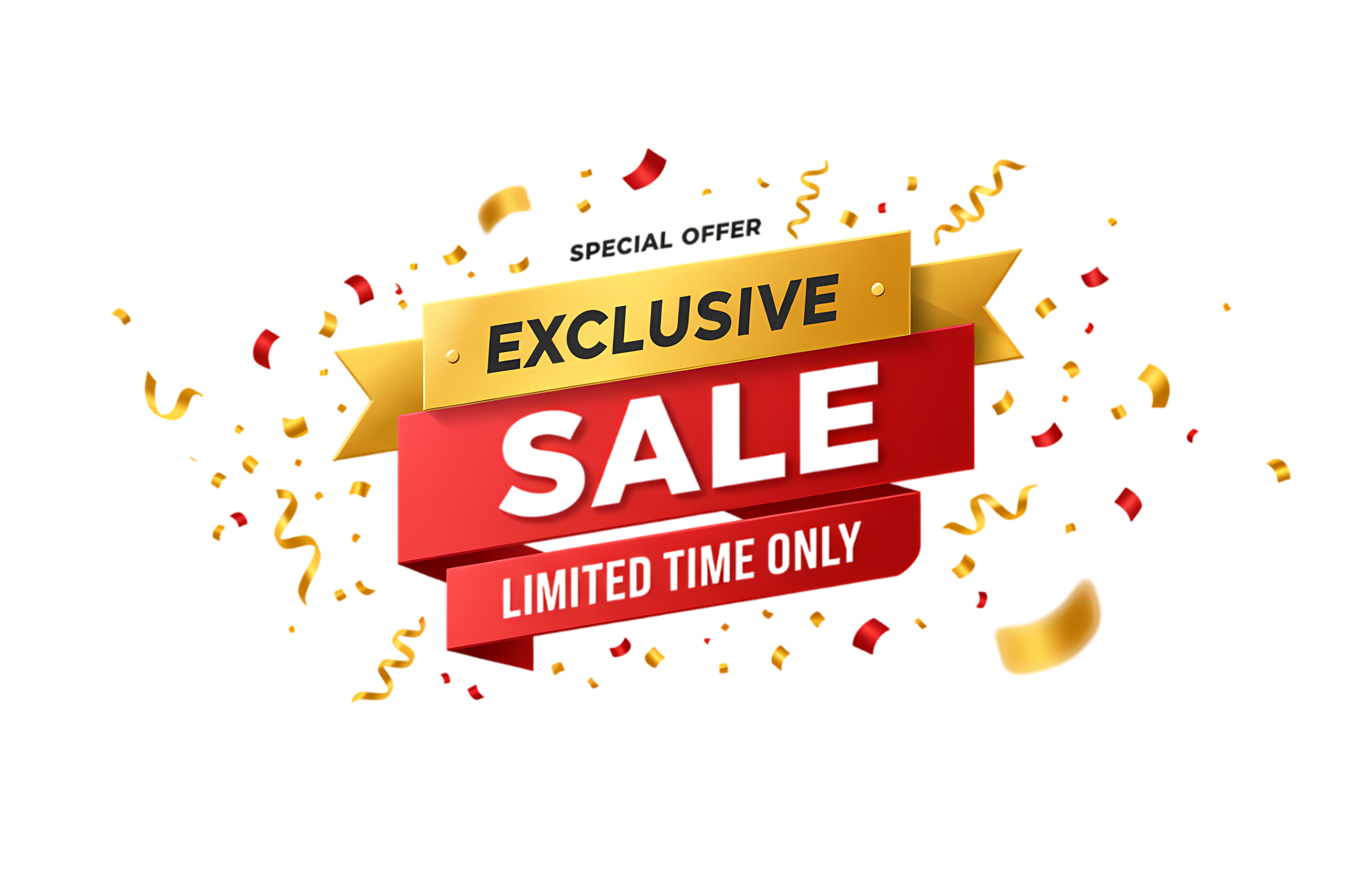 exclusive sale png label with discount offer