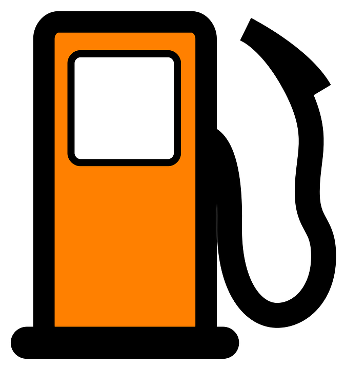 simple black and orange gas pump png
