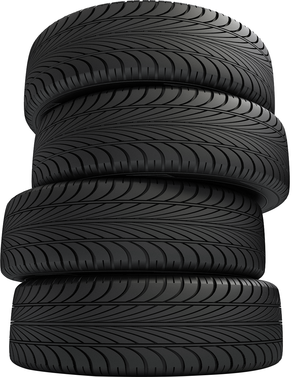 stack four black tires arranged square png