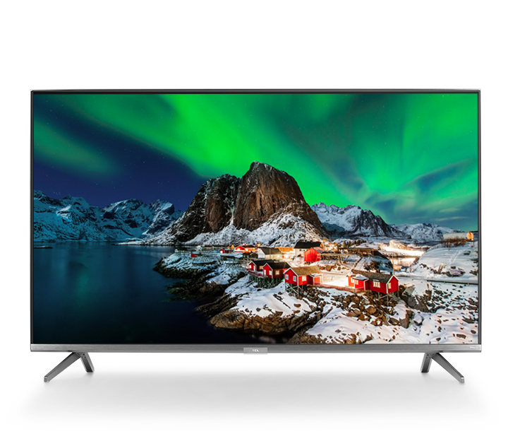 modern-looking television with sleek silver frame png