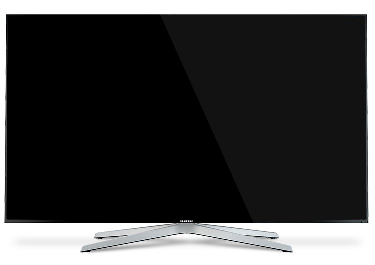 samsung television with sleek silver stand png