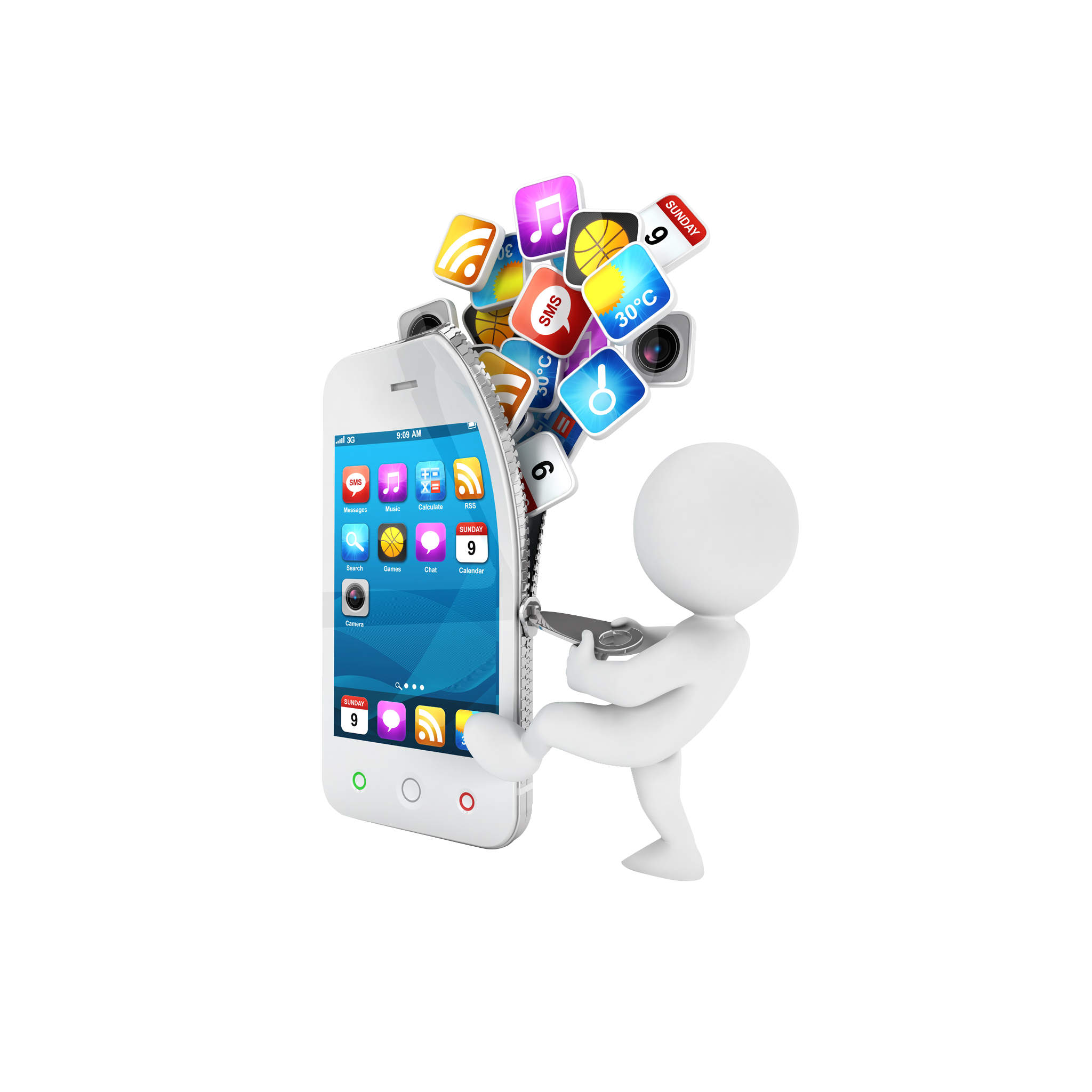 the center white background three-dimensional simple png