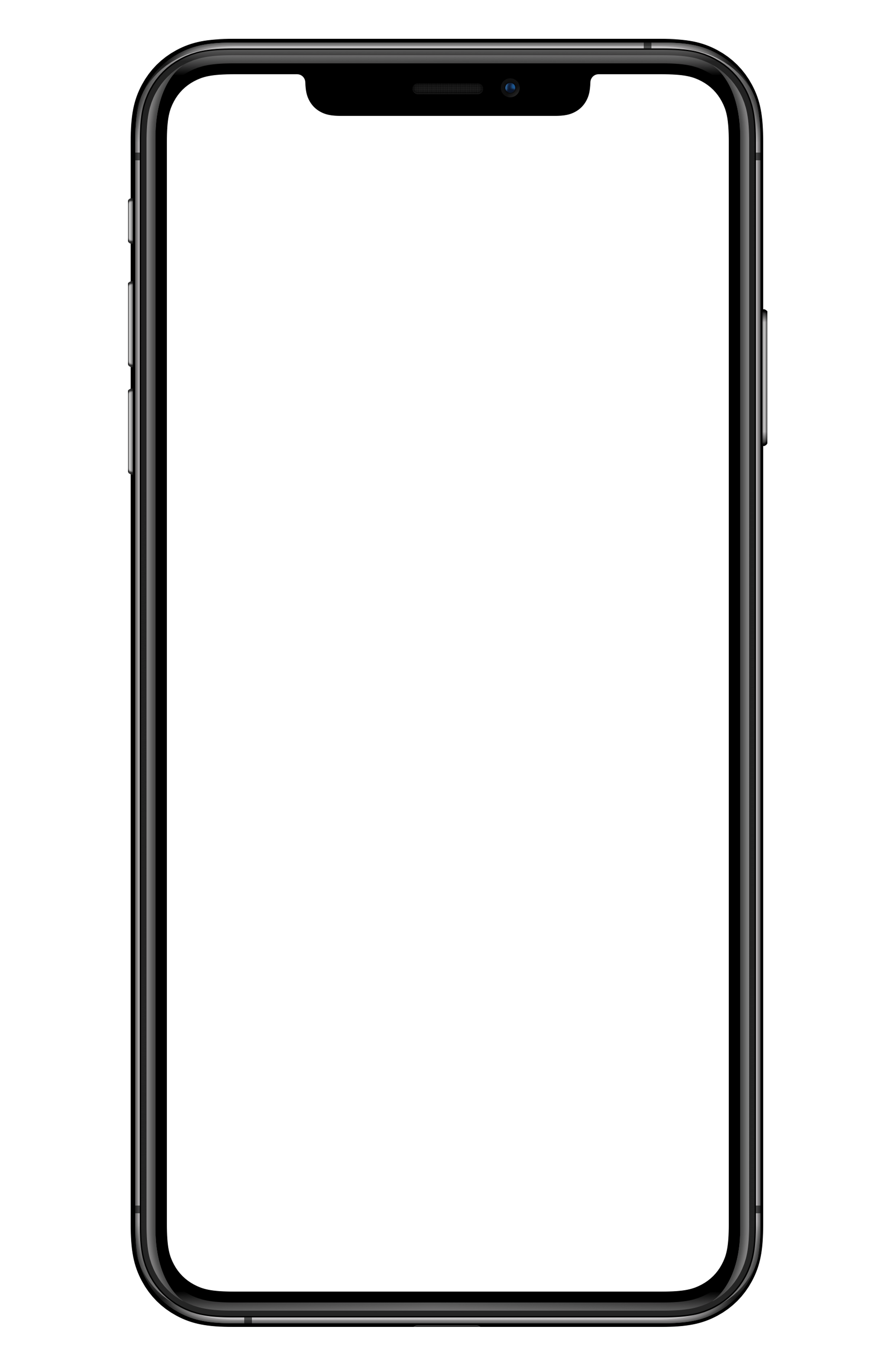 sleek black iphone with curved top png