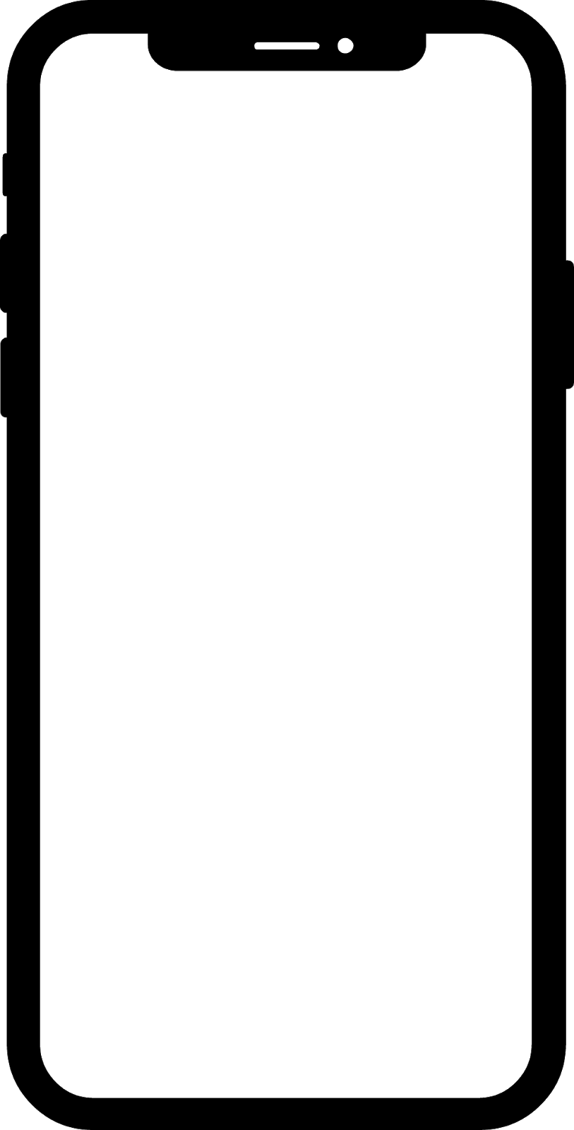 black smartphone with thick black border png
