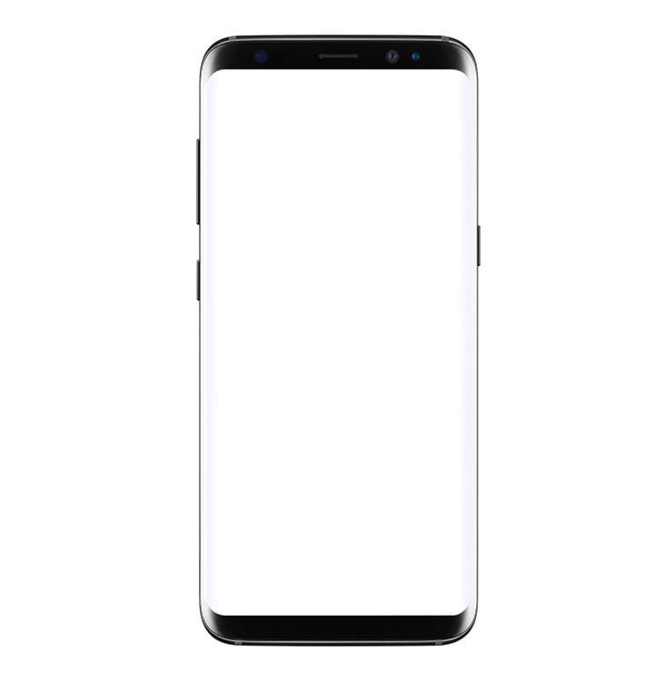 black smartphone with sleek rectangular shape png