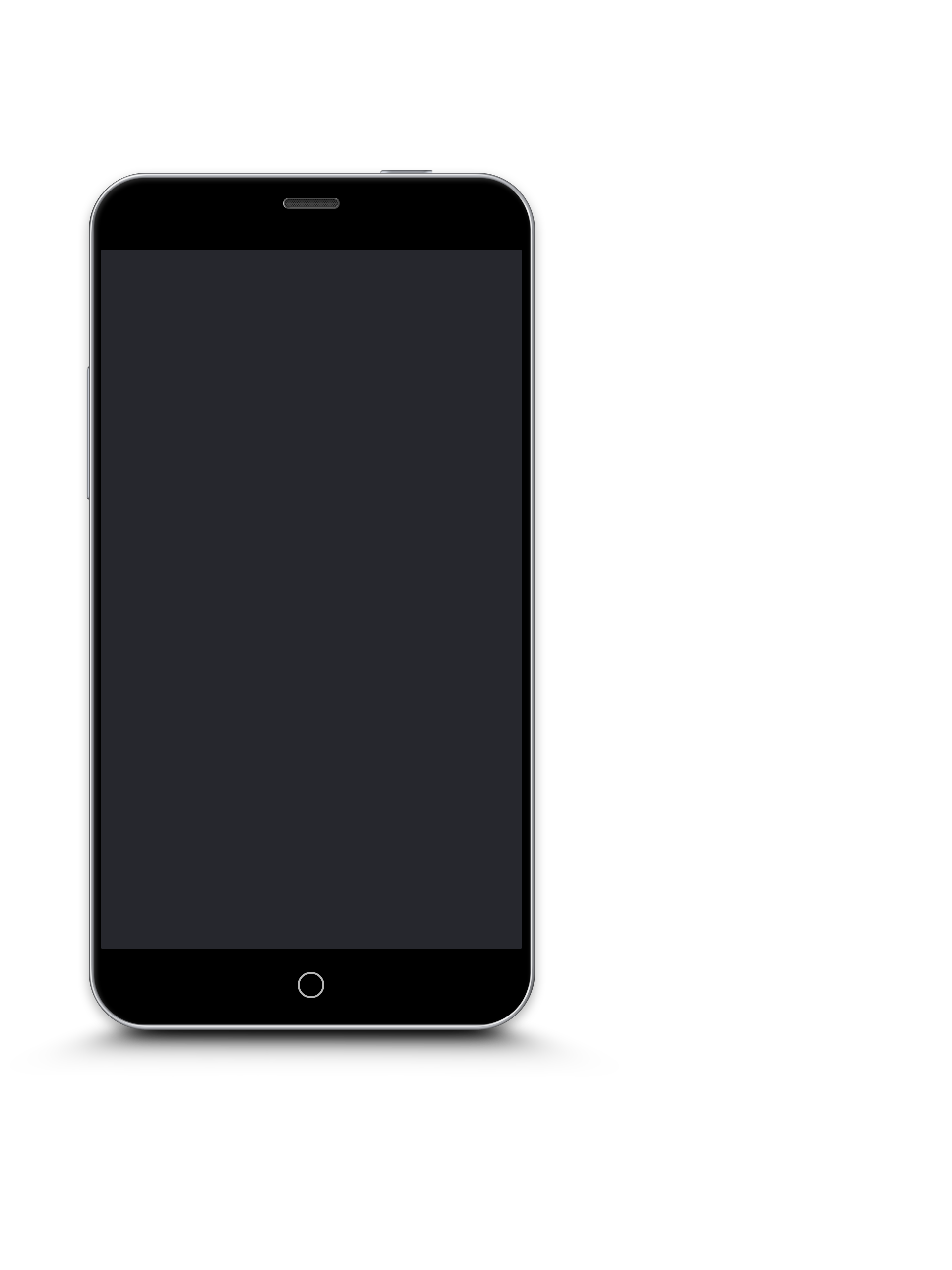 sleek black smartphone captured against stark png