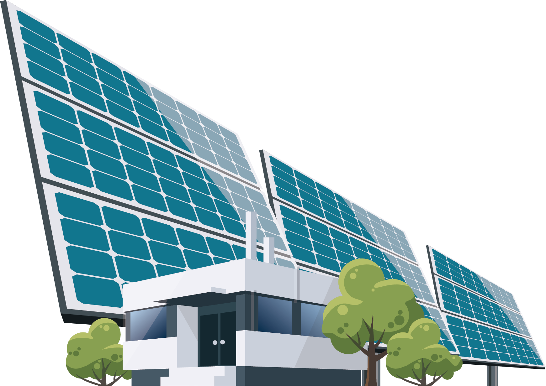 sleek white building with multiple windows png