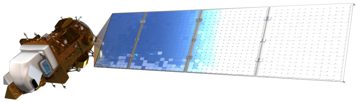 satellite with primarily brown and white png