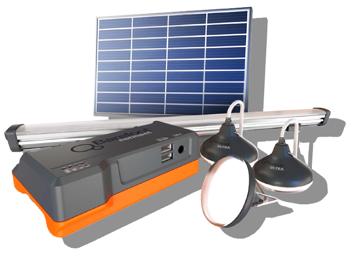 Solar Lighting Kit with Blue Panel