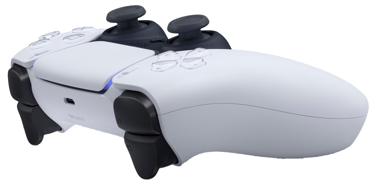 white sony playstation controller shown side png