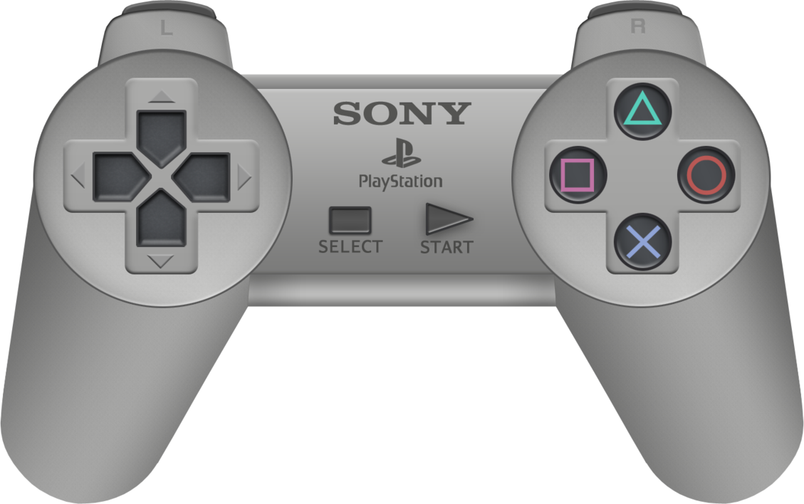 gray sony playstation controller shown side png