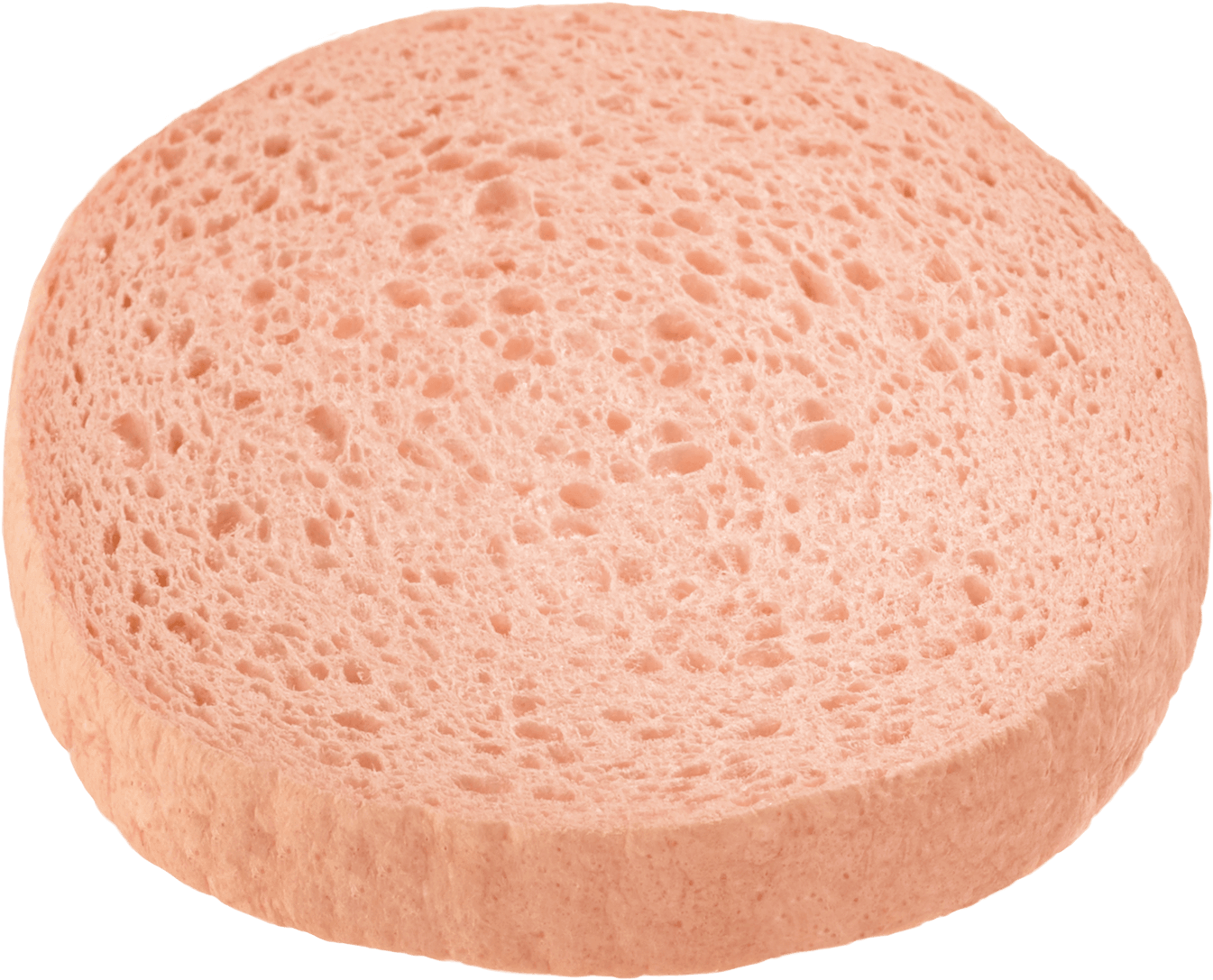 single light orange sponge centered against png