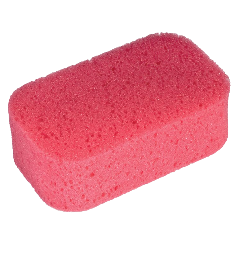 solitary pink sponge rectangular shape positioned png