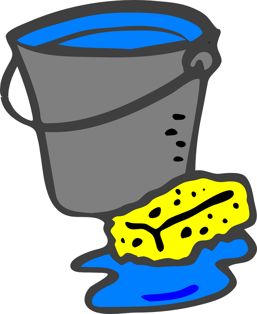 the center the image gray bucket png