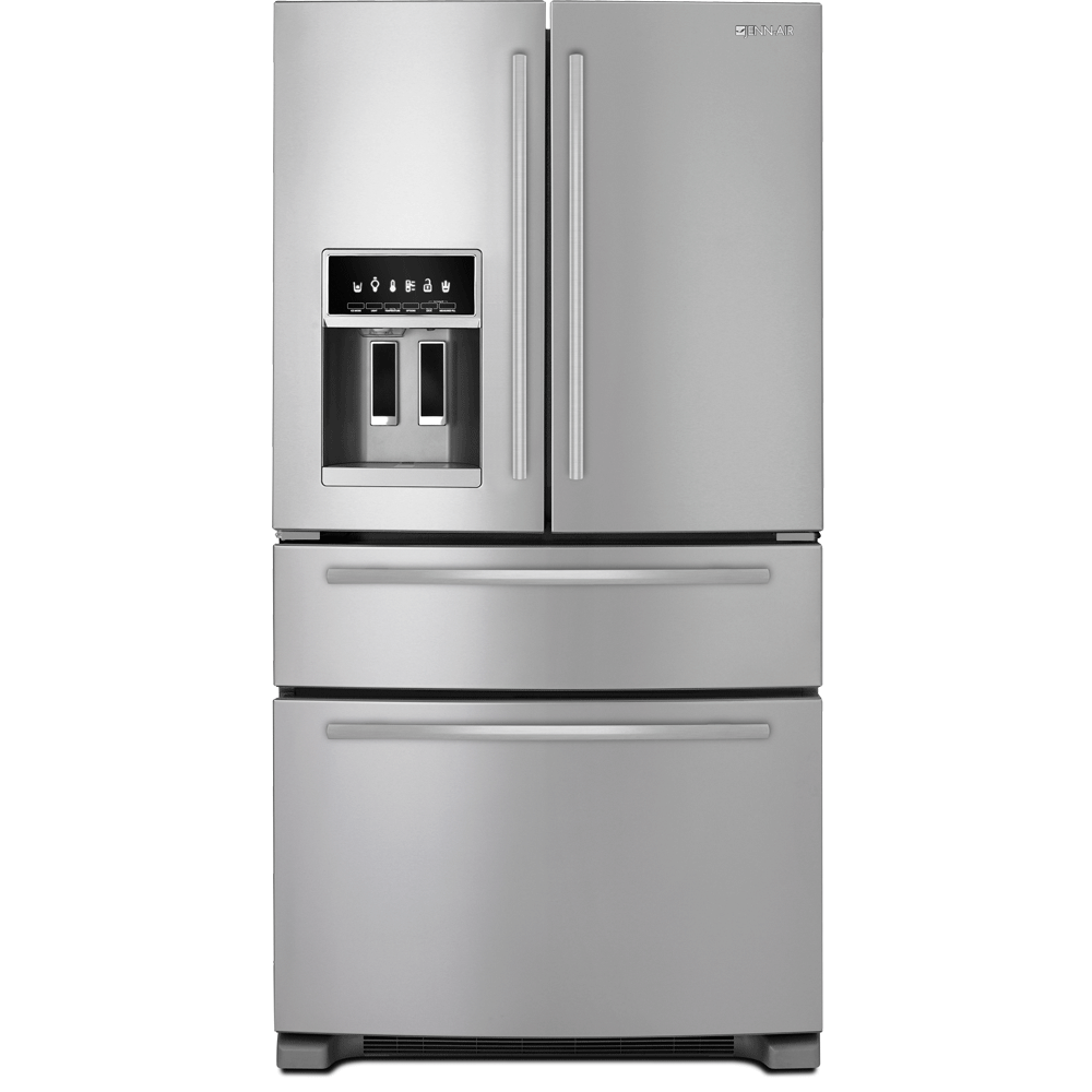 sleek stainless steel french door refrigerator png