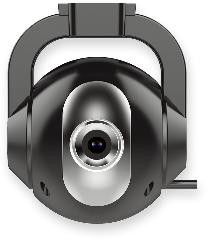 black camera with silver lens centered png