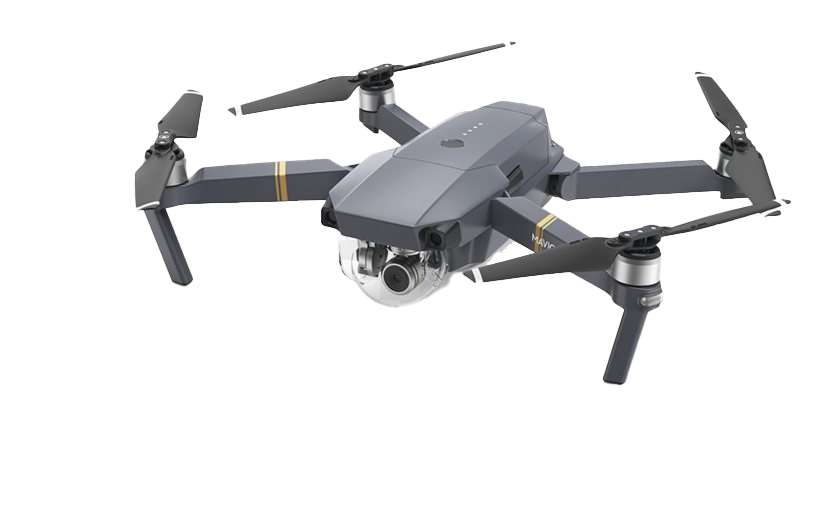 gray drone with black propellers captured png