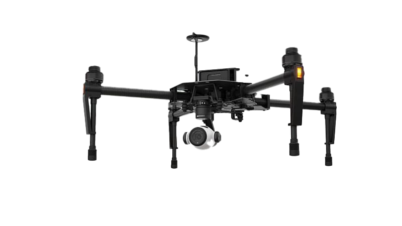 black drone with four robust arms png