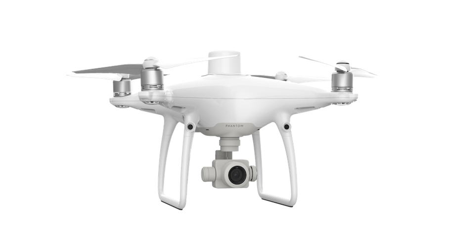 white drone with four propellers stands png
