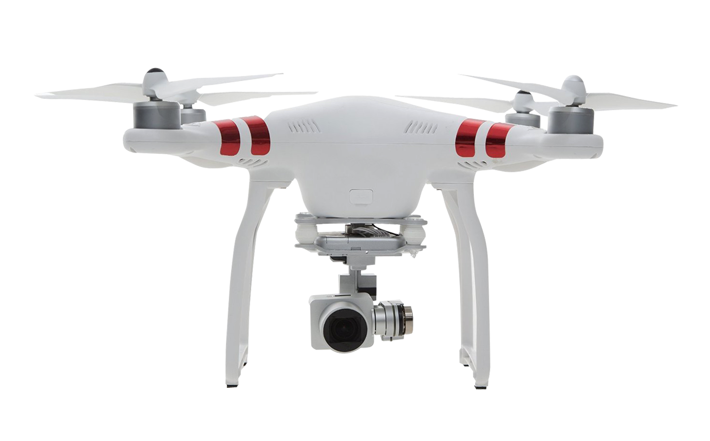 white drone with red stripes its png