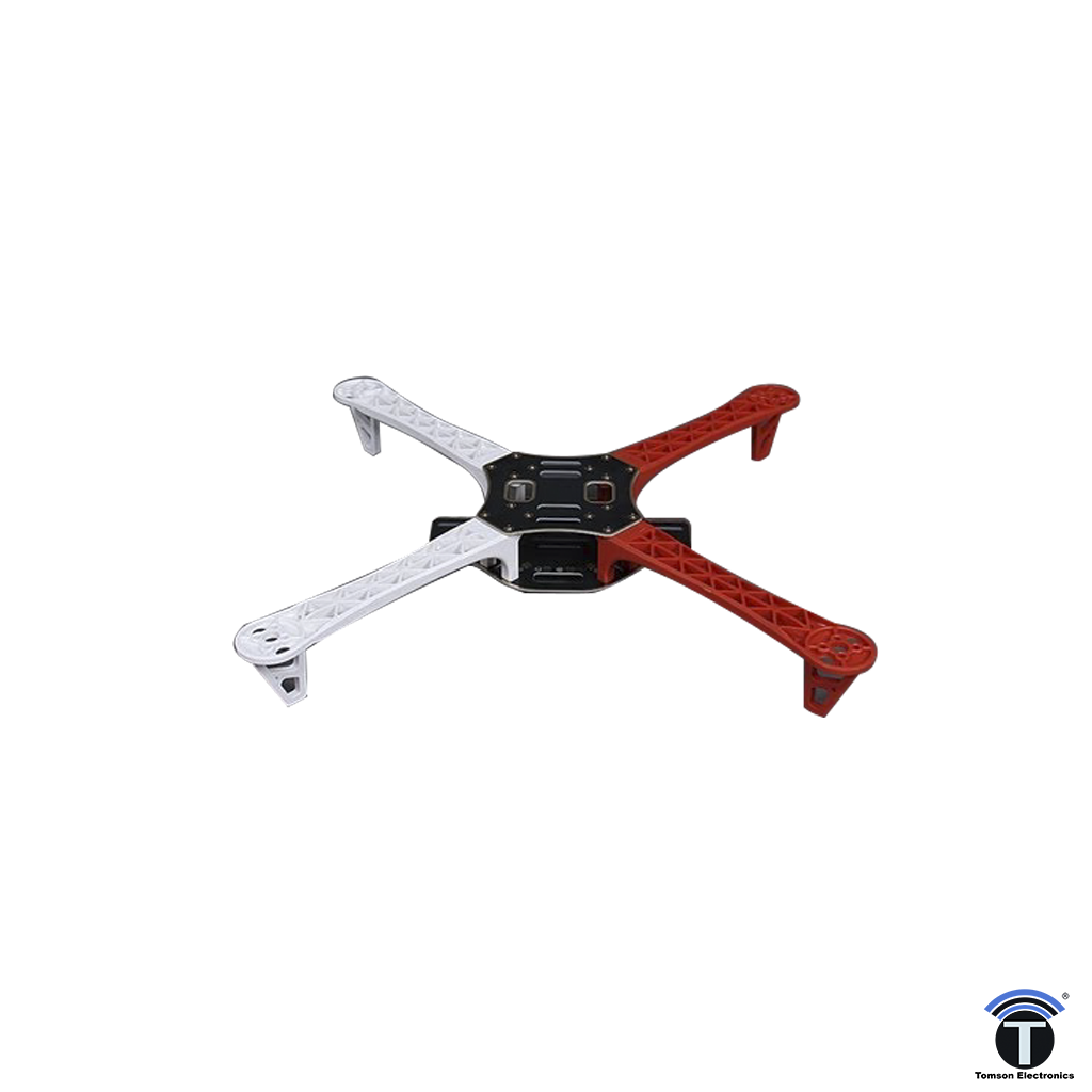 black and red drone frame shown png