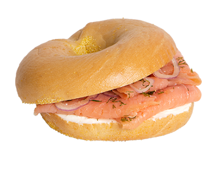 bagel sandwich with smoked salmon
