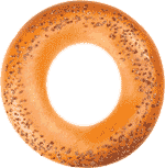 plain bagel with poppy seeds