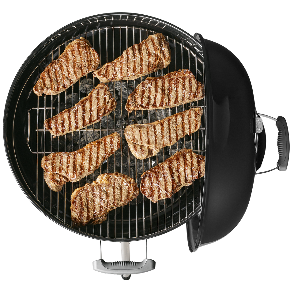 portable bbq grill with meat