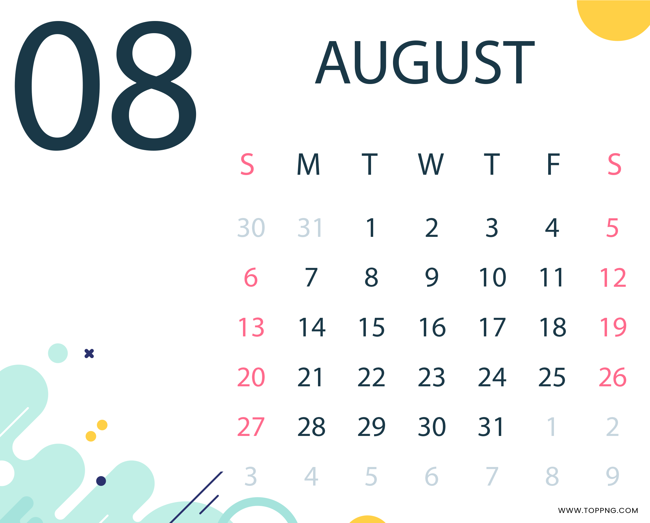 august 2023 calendar png image hd file 2132x1718