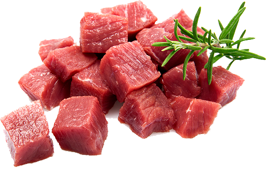 diced beef cubes with fresh herbs 519x331
