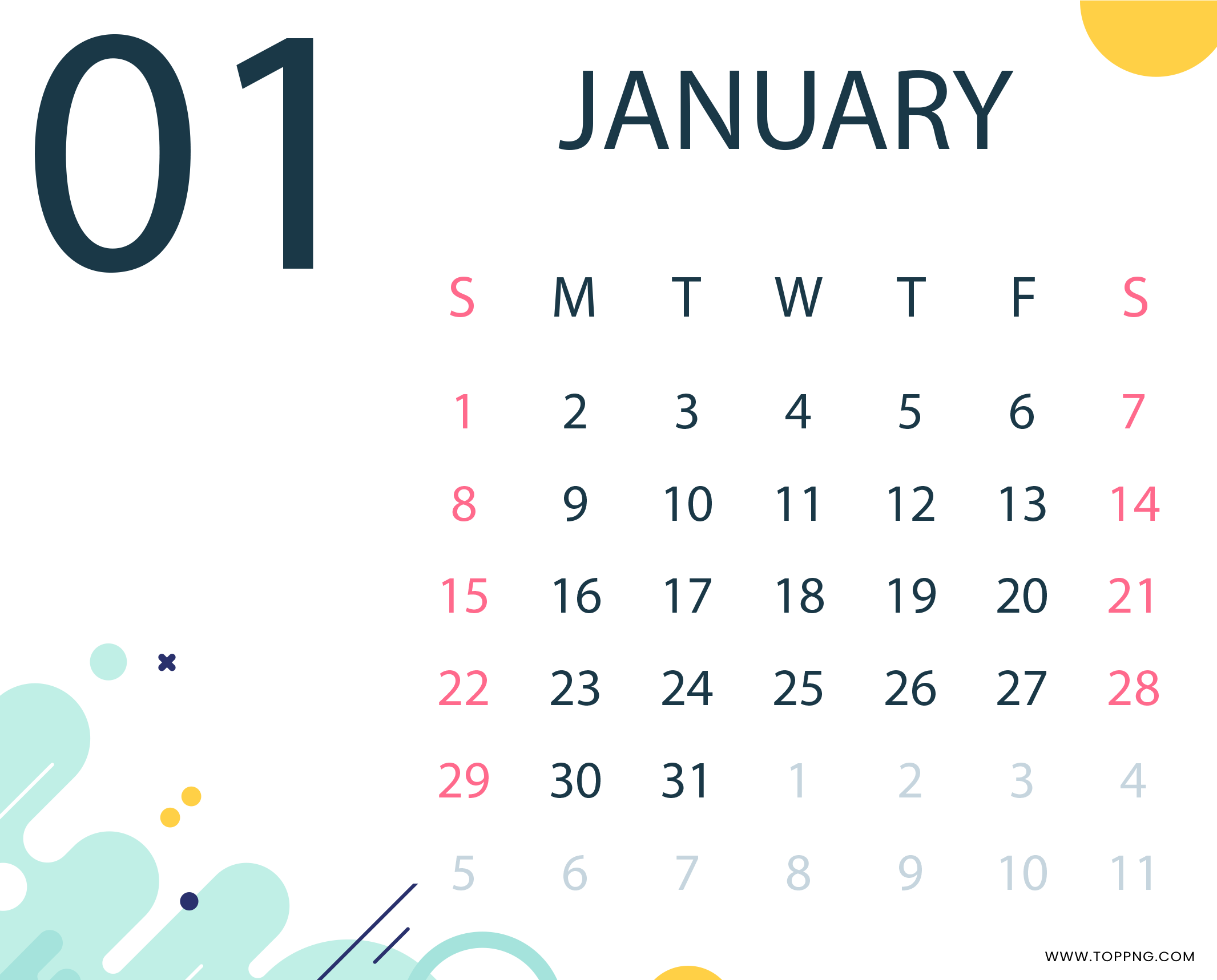 january 2023 calendar transparent png 2132x1718