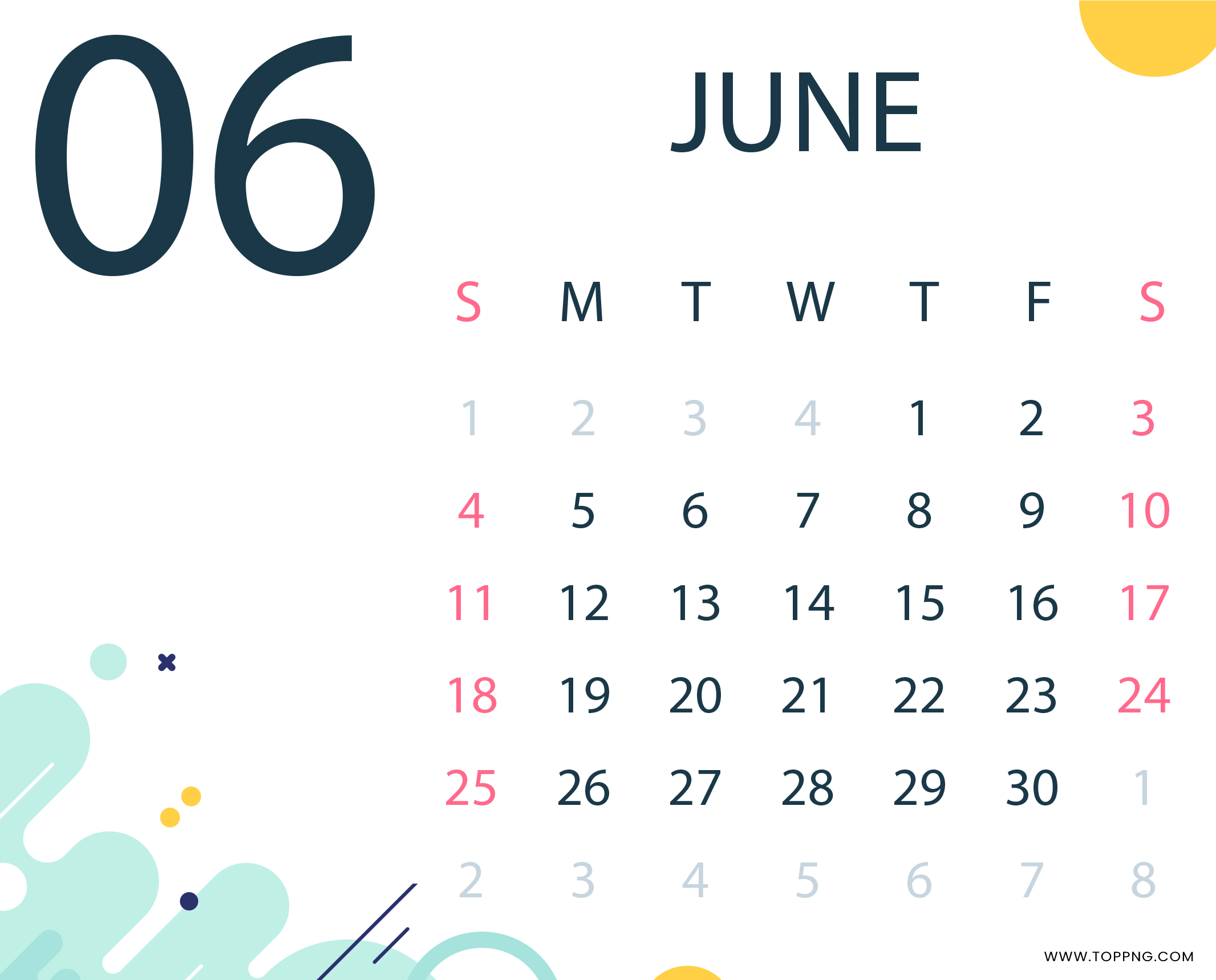 june 2023 calendar png file 2132x1718
