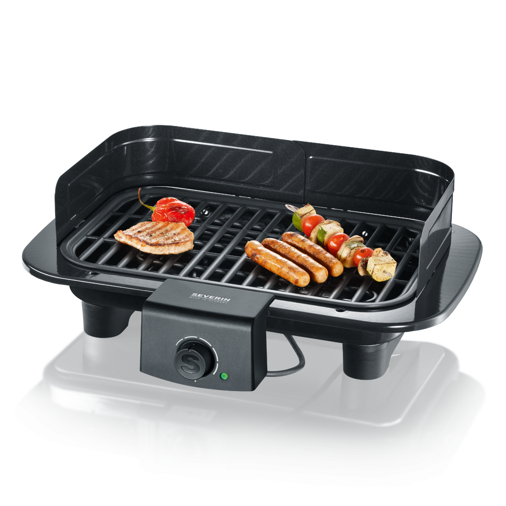 portable tabletop grill with sausages 1000x1000