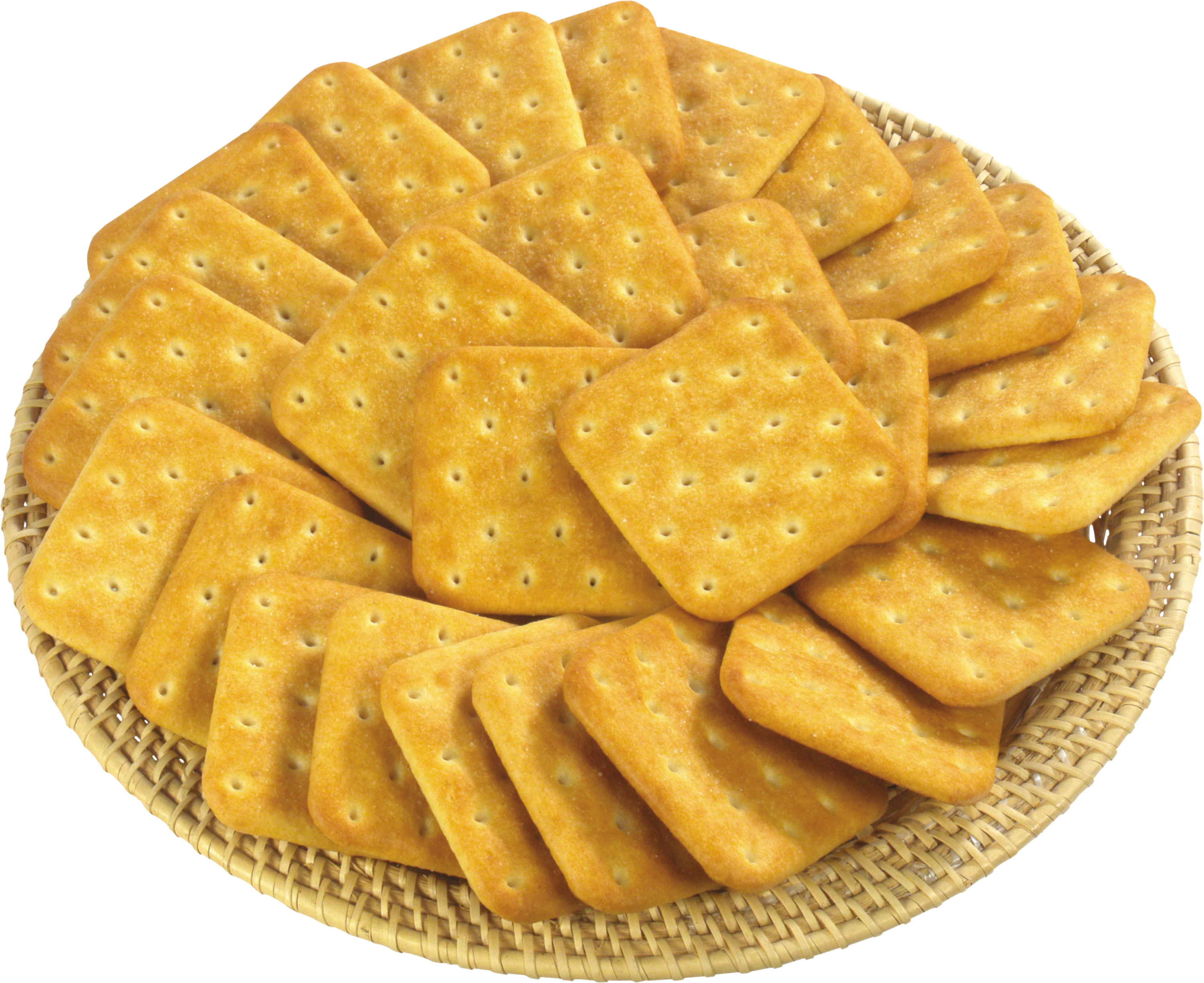 round crackers with embossed pattern 2994x2444