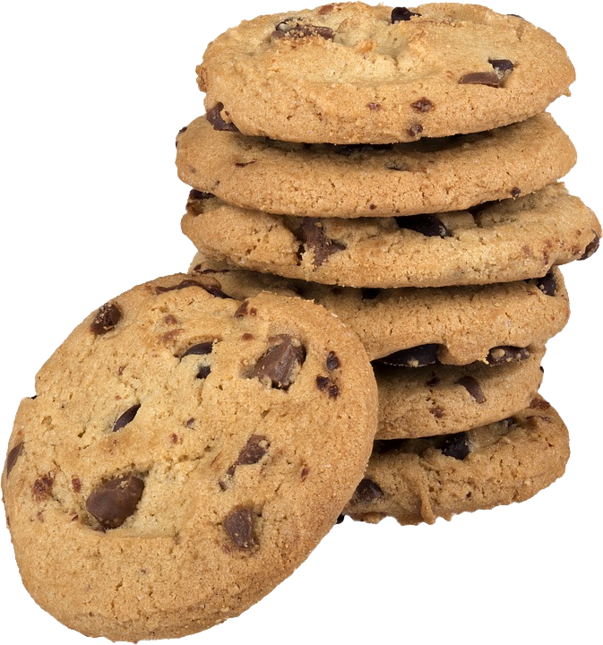 stacked chocolate chip cookies 673x720