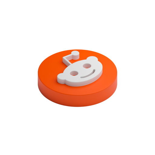 Reddit Circle Filled R Shadowless