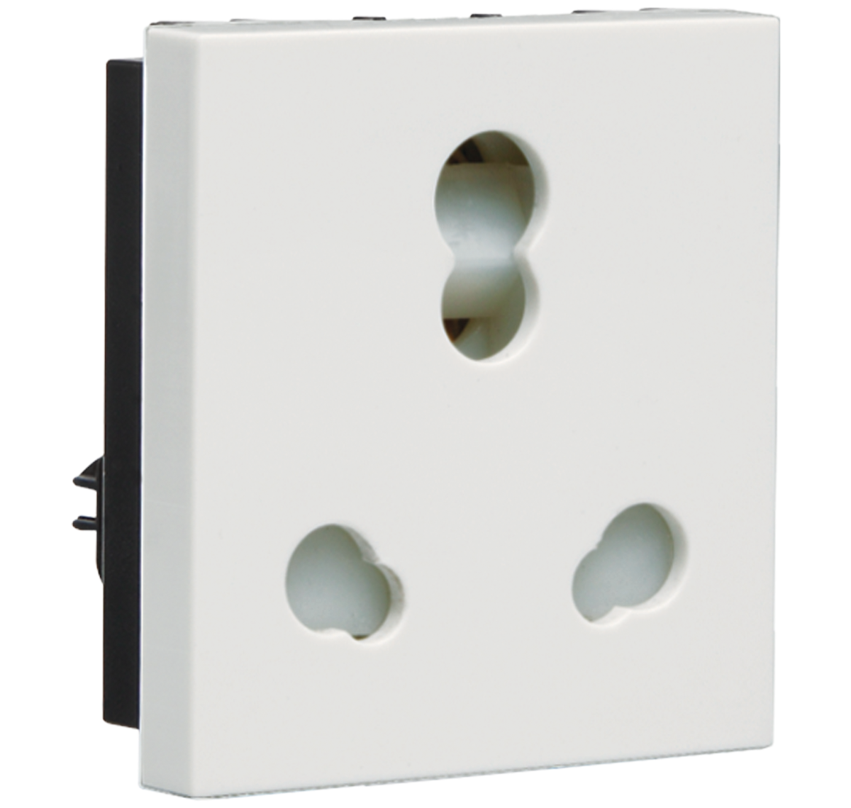 solitary white electrical outlet socket with png