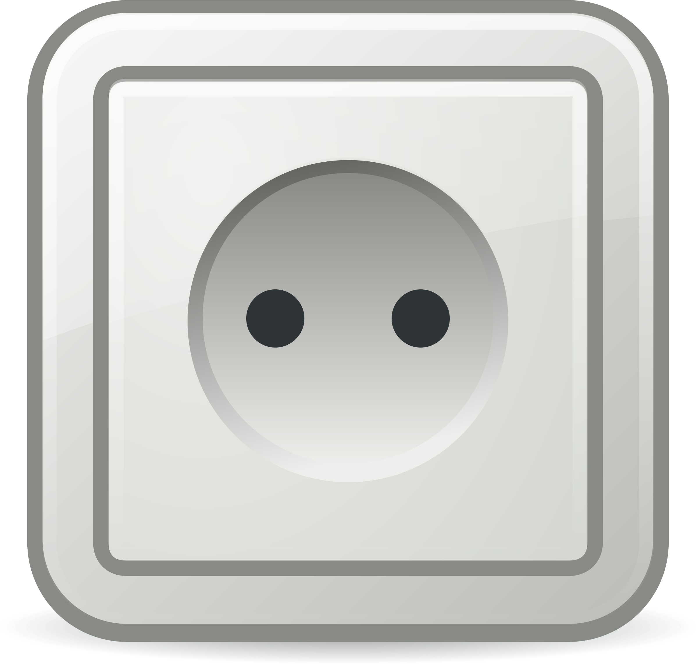 white electrical outlet centered within square png
