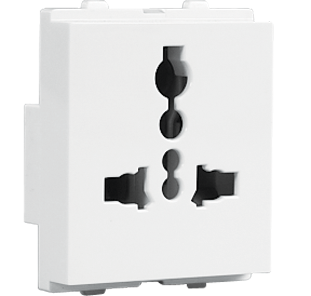 solitary white electrical outlet affixed white png