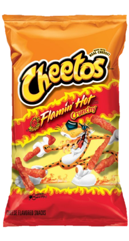 Flamin' Hot Crunchy Snack Bag with Flames