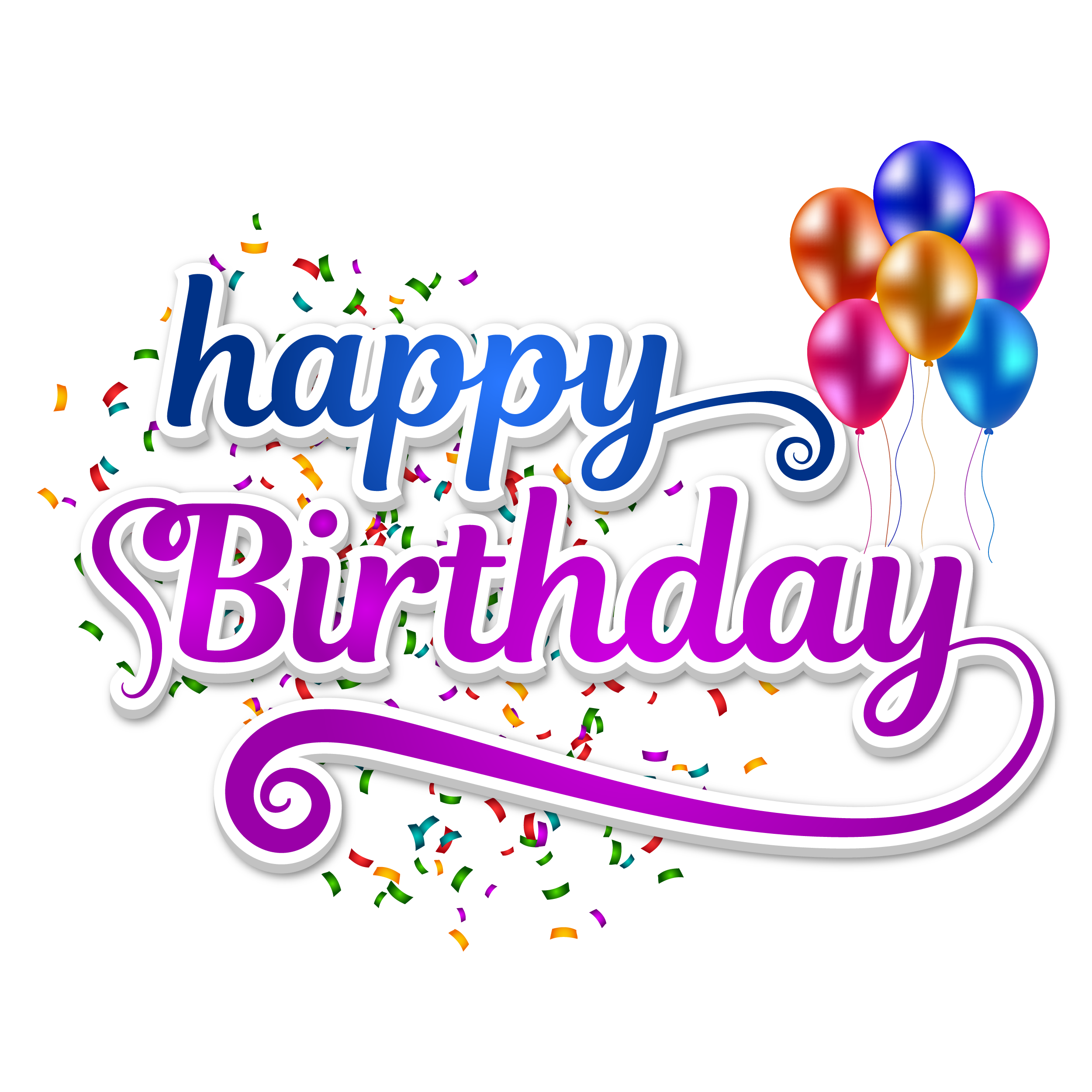 happy birthday wishings sticker clipart