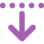 arrow down from dotted line