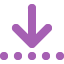 arrow down to dotted line